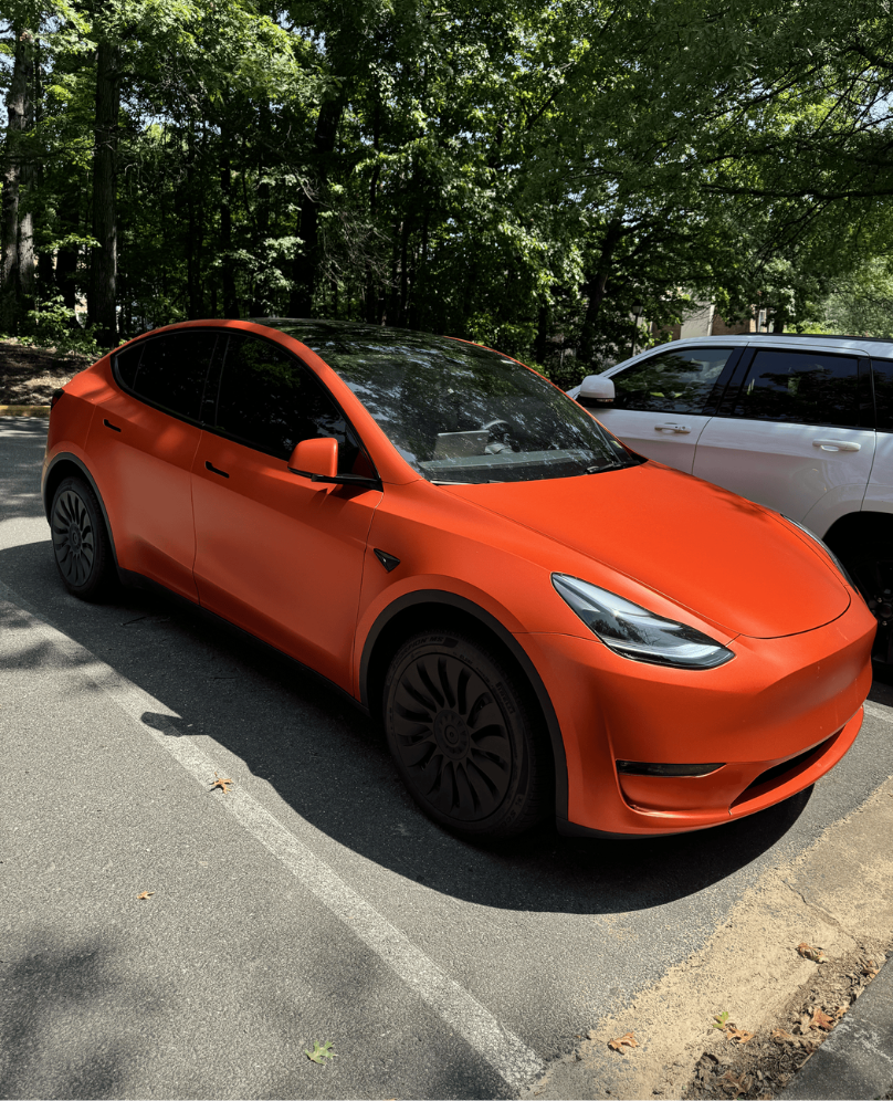 Tesla vinyl wrap Malibu